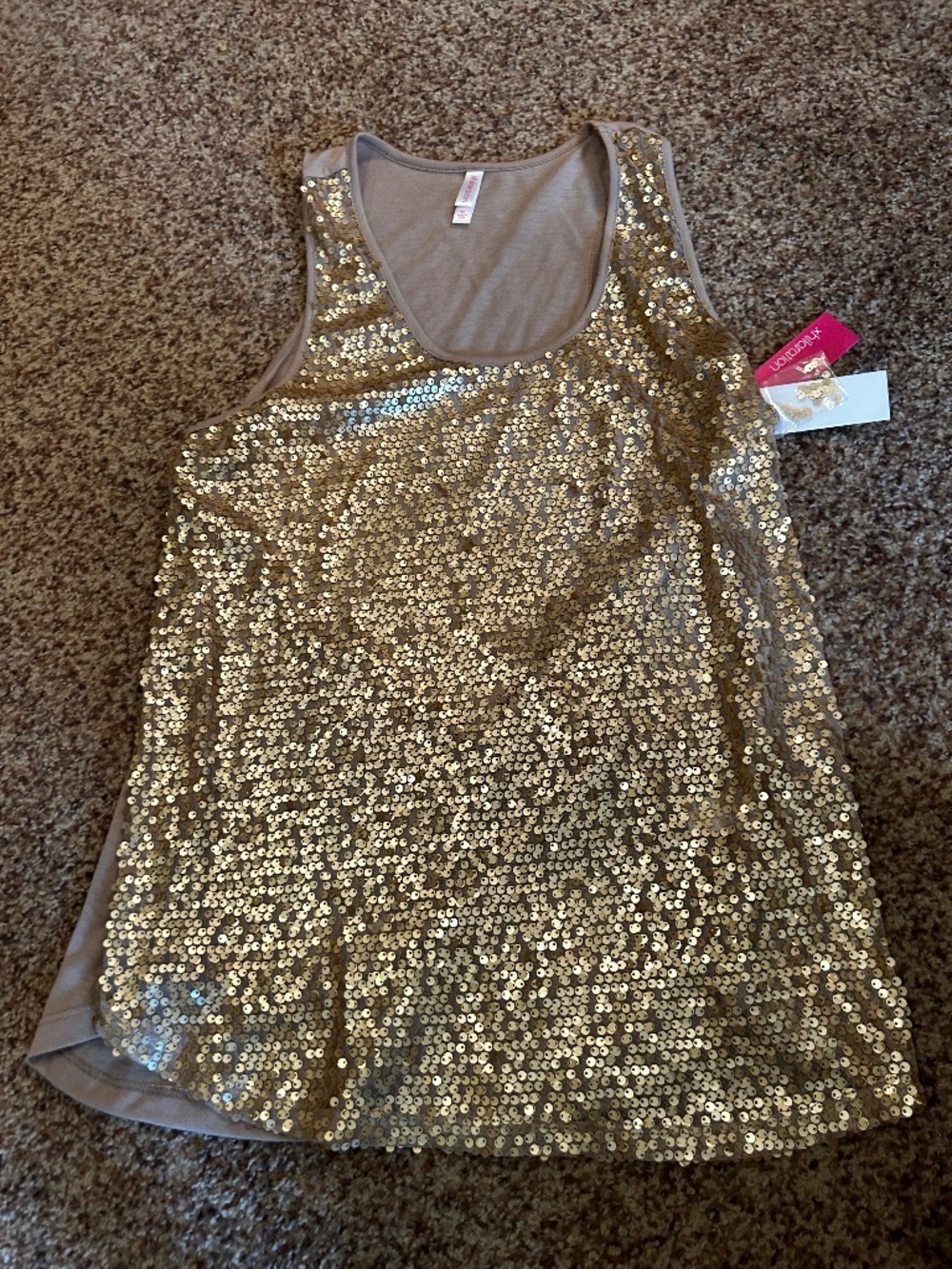 Xhilaration Target brand sequin tank top NWT XL